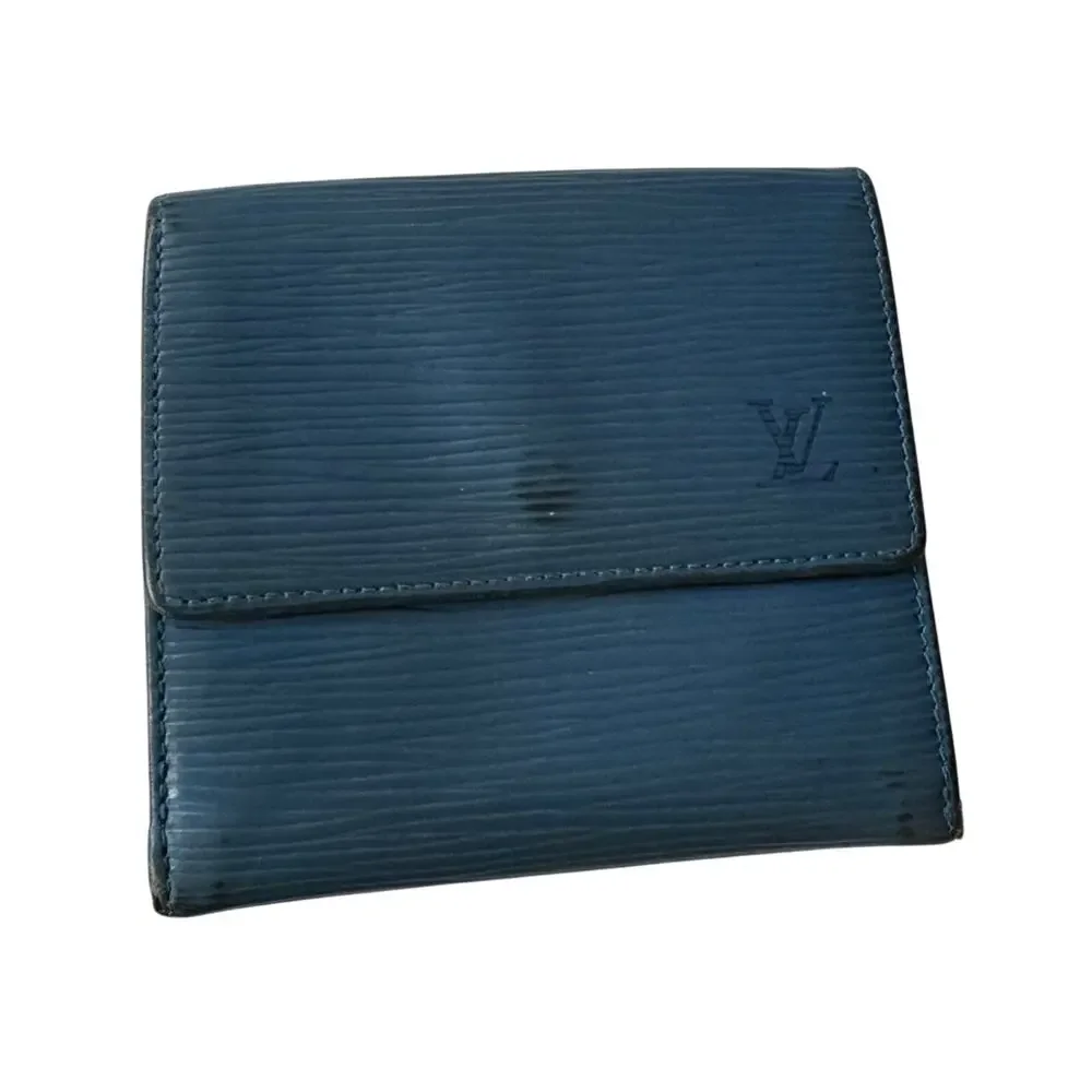 Louis Vuitton Blue Epi Leather Elise Compact Wallet